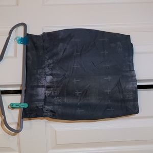 Teenage Runaway EUC cross graveyard goth skirt small Jr grey black Halloween